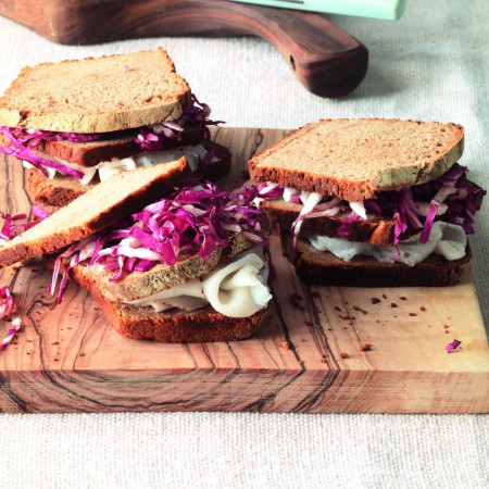Lardo, Honey, and Radicchio Club Sandwich