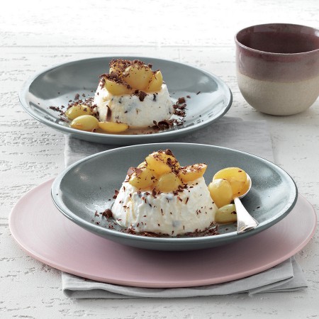 Ricotta Mousse with Marsala-Soaked Grapes