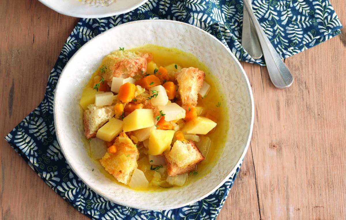 Turnip, Pumpkin, Potato and Leek Soup-image