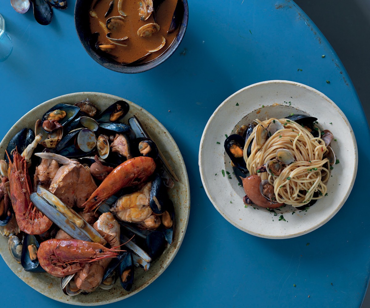 Seafood Soup Crotonese Style With Spaghetti-image
