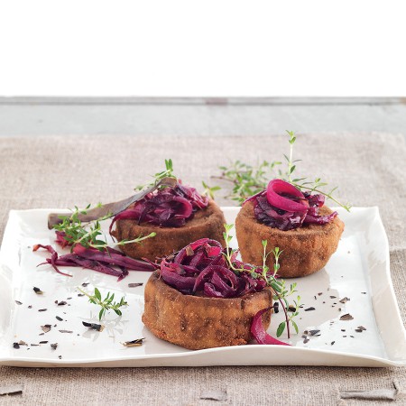 Breaded Eggplant in Taralli Cups