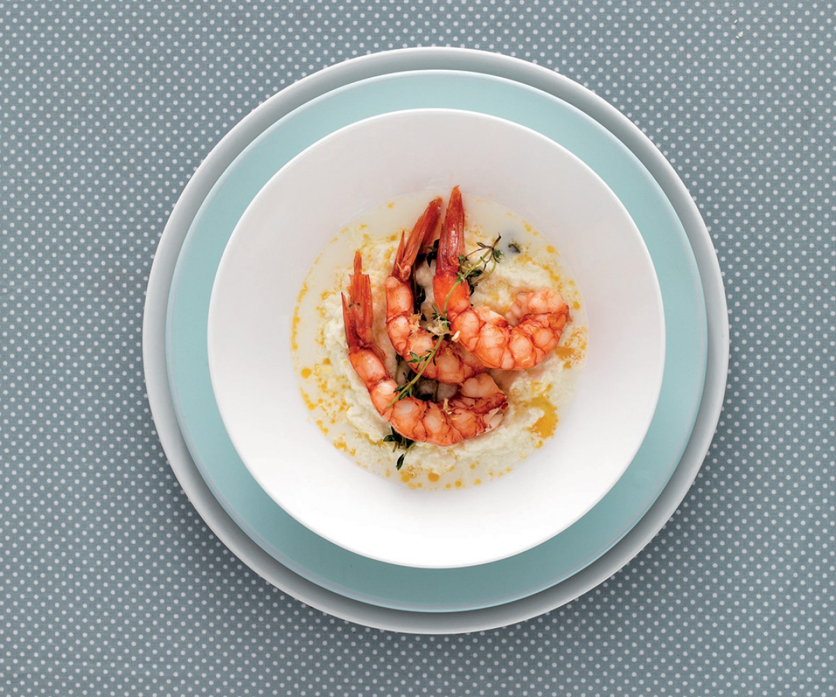 Burrata and Sautéed Shrimp With Thyme and Lemon Recipe La Cucina Italiana