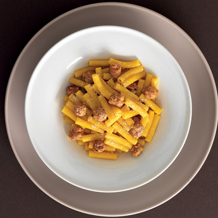 Maccheroni With Sausage and Saffron