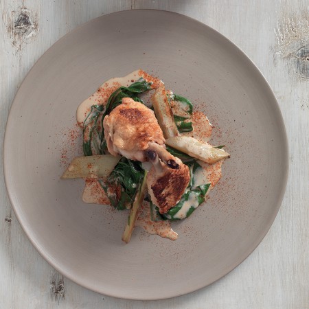 Chicken Wings With Anchovy Sauce and Chard