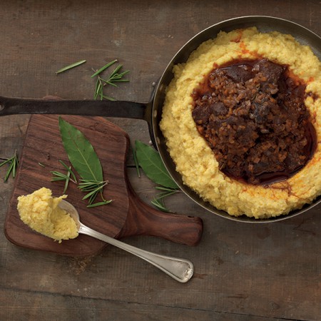 Spiced Wild Boar Shoulder with Polenta