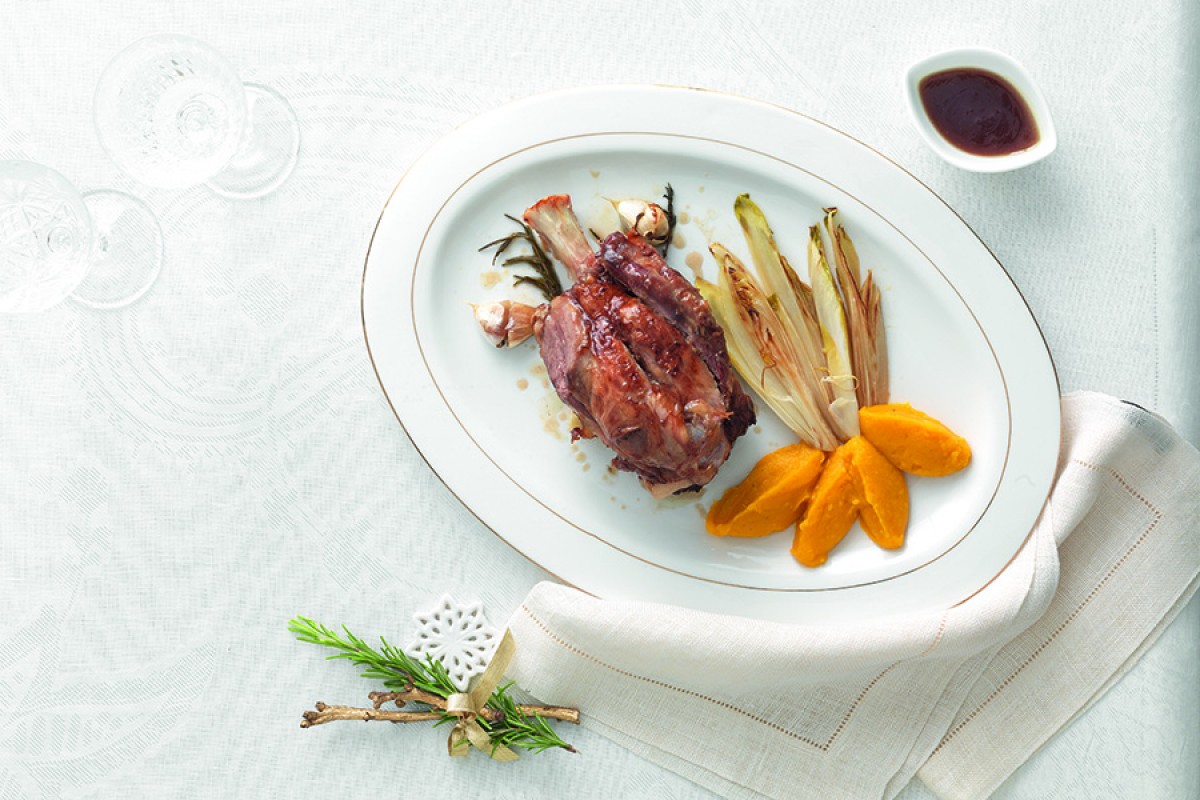 Pork Shank with Pumpkin Purée-image