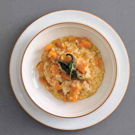Pumpkin and Fried Sage Risotto