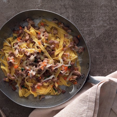 Tagliatelle With White Ragù and Pecorino