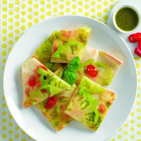 Tangy Green Tomato Focaccia