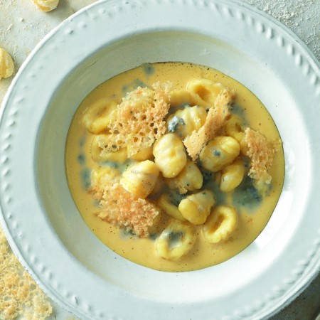 Gnocchi and Liquid Polenta with Gorgonzola