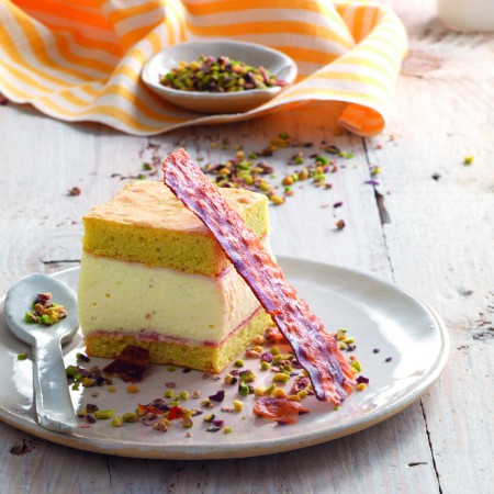 Carbonara Layer Cake with Crispy Pancetta