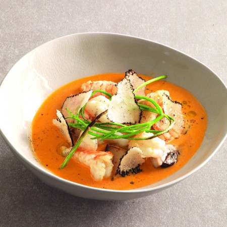 Shellfish Cream with Porcini Mushrooms and Black Truffle