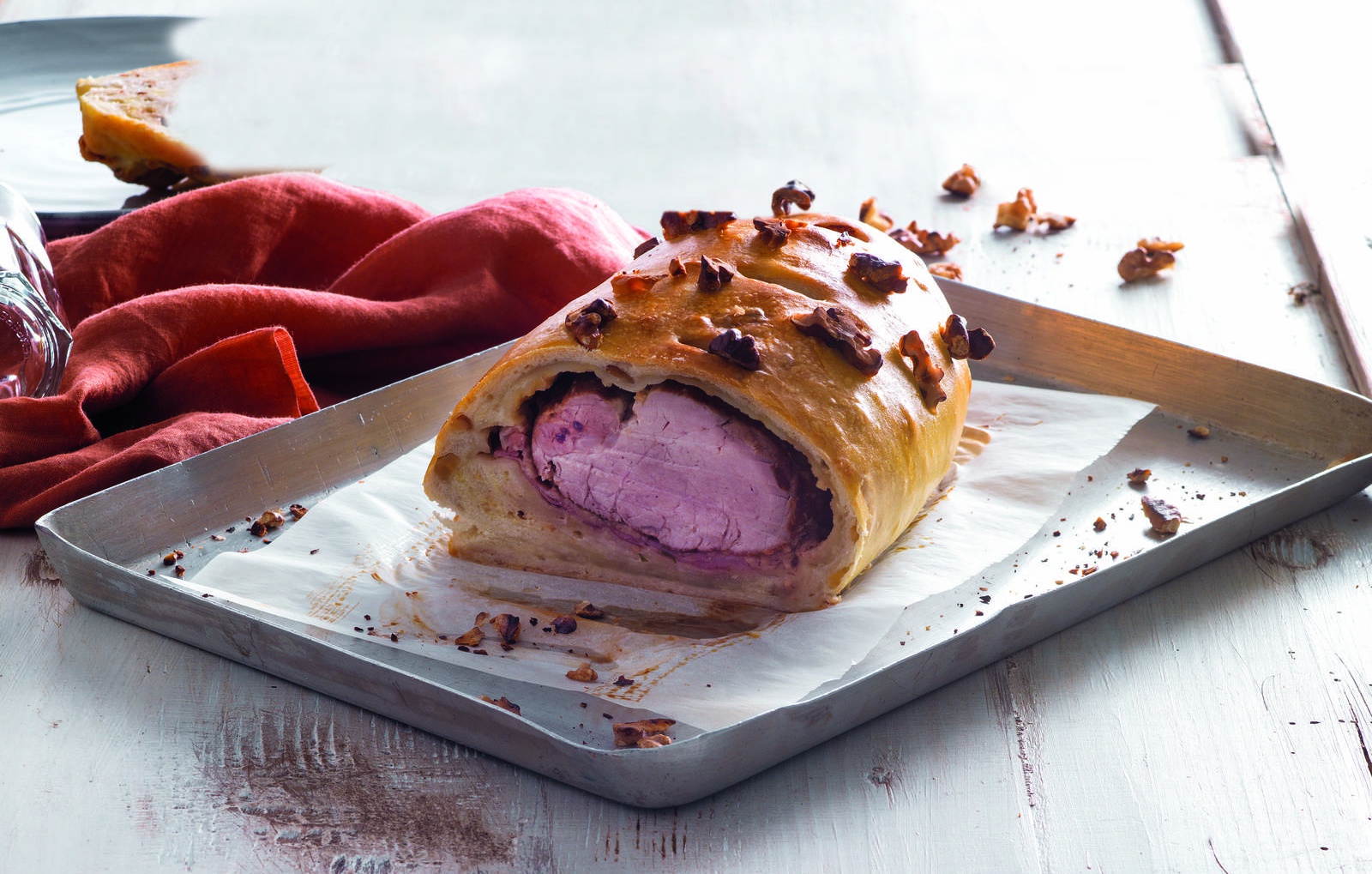 Pork Tenderloin in Walnut Bread Recipe - La Cucina Italiana