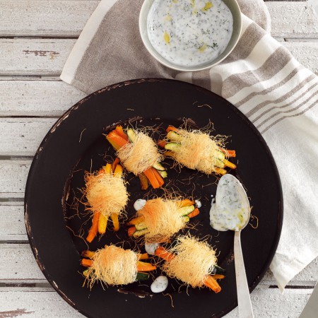 Veggie Sticks in Kataifi Dough