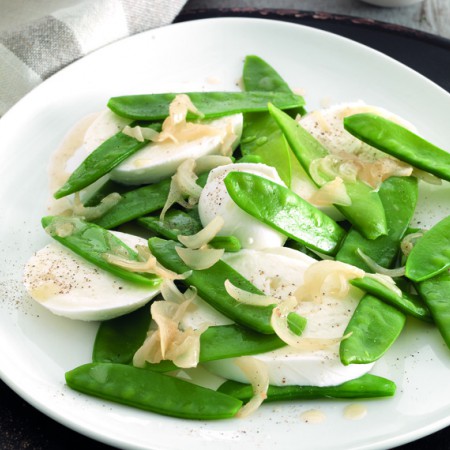 Snow Pea, Buffalo Mozzarella and Anchovy Salad