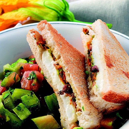 Anchovy and Squash Blossom Tramezzini