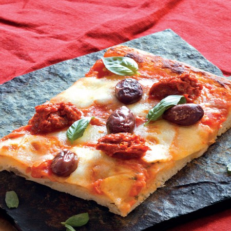 Calabrian Pizza with Olives and ’Nduja