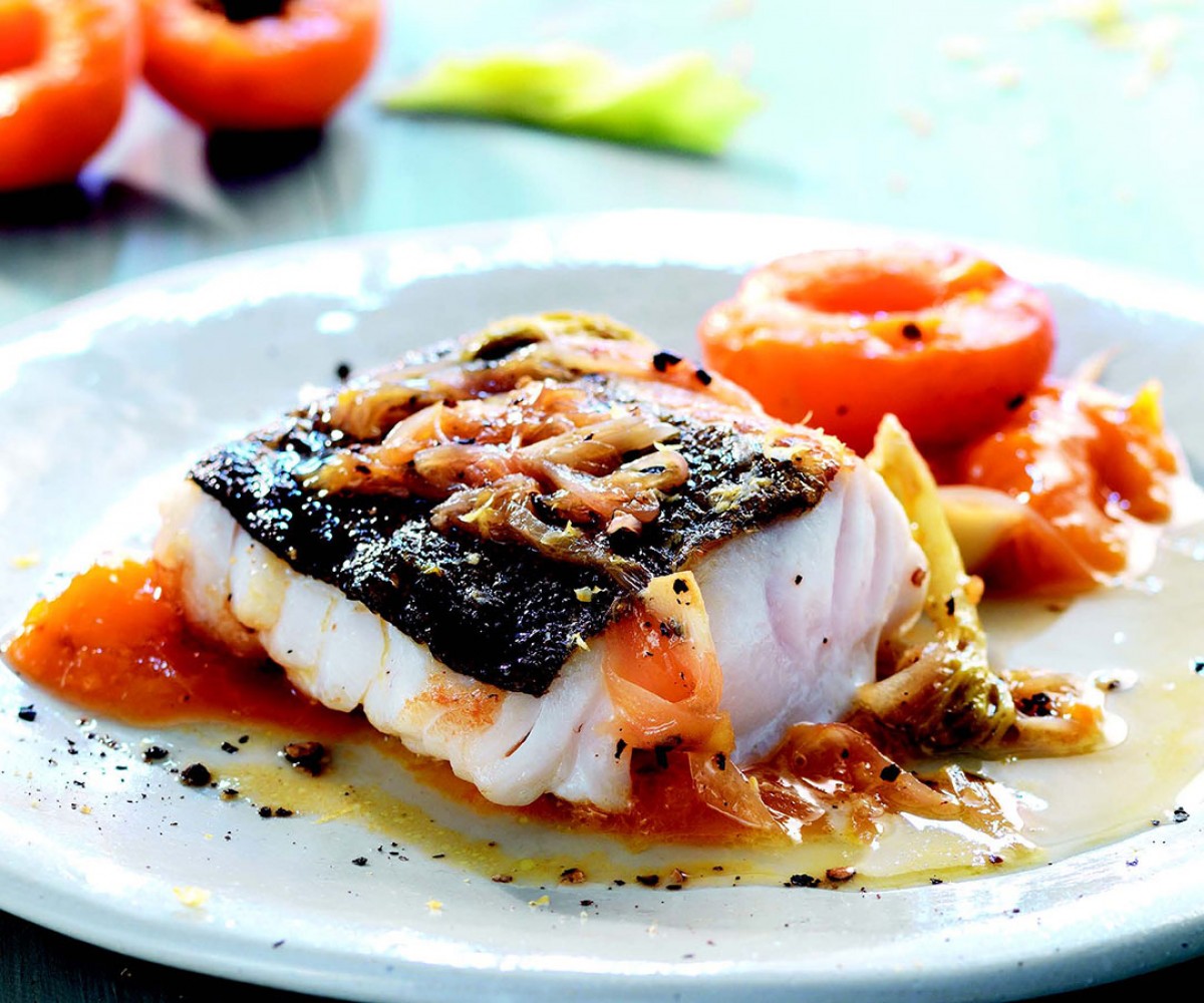 Cod With Apricot Compote