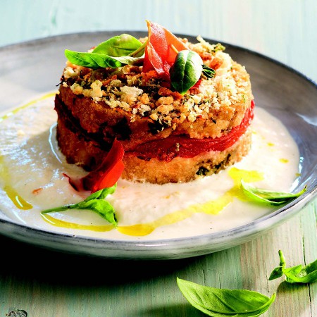 Stuffed Eggplant Cakes