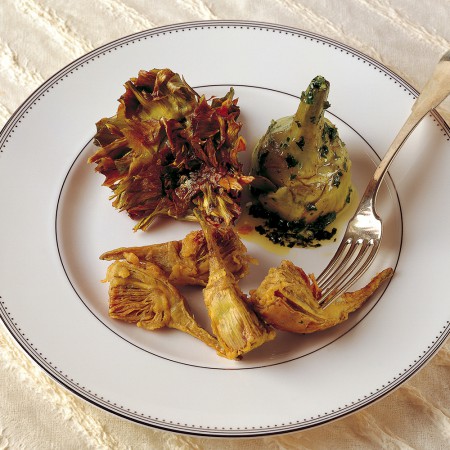 Artichokes Three Ways: alla Romana, alla Giudia and Fried