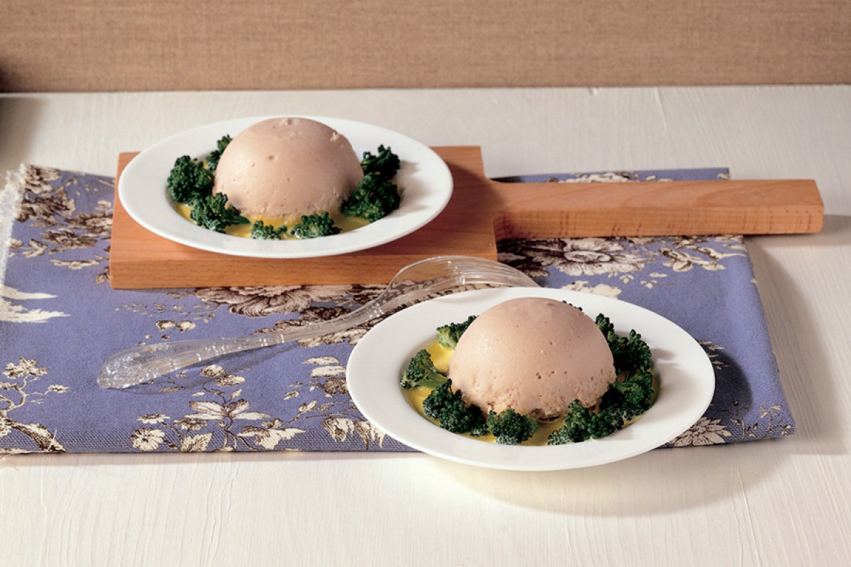 Chestnut Flan with Broccolini and Saffron Sauce Recipe La Cucina Italiana