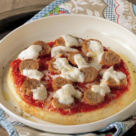 White Cornmeal Pizza with Sausage