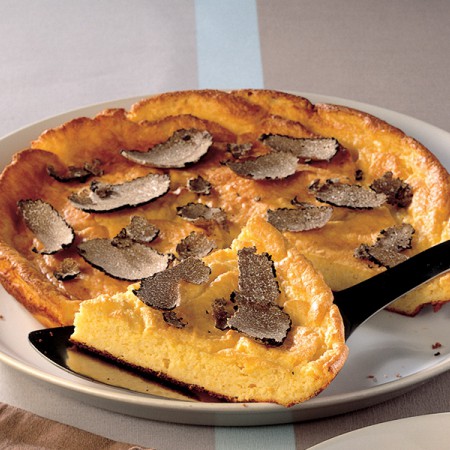 Polenta Pizza with Black Truffles