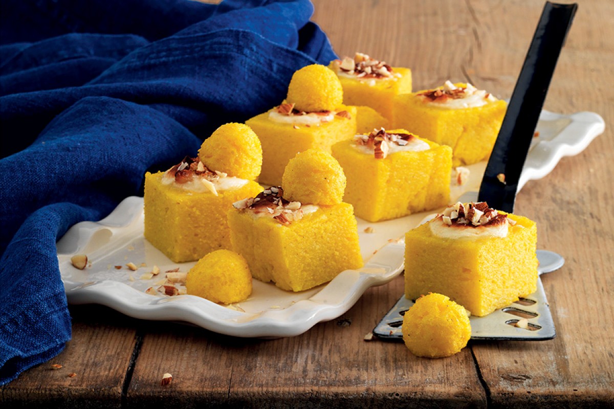Cheese and Almond Stuffed Polenta Cubes Recipe La Cucina Italiana