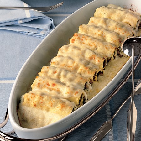 Meat-Stuffed Cannelloni au Gratin