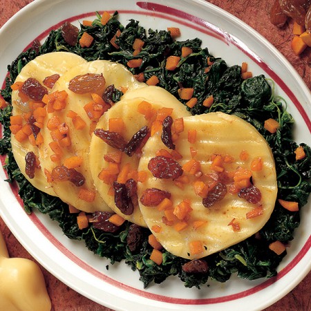 Grilled Scamorza Cheese with Pumpkin and Raisins