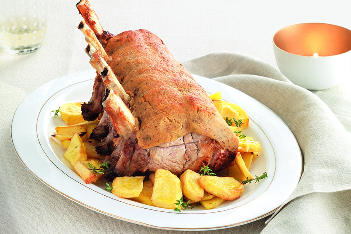 Mustard-Crusted Rack of Veal Recipe - La Cucina Italiana