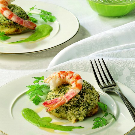 Potato and Broccoli Timbales