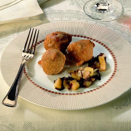 Cheese Fritters with Apples