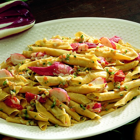 Garganelli with Lobster, Vegetables and Lemon