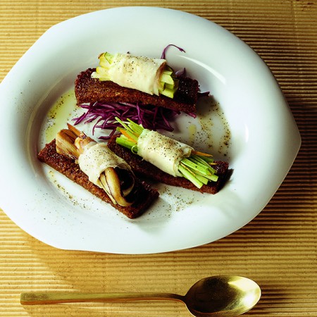 Vegetable and Apple Rolls with Lardo