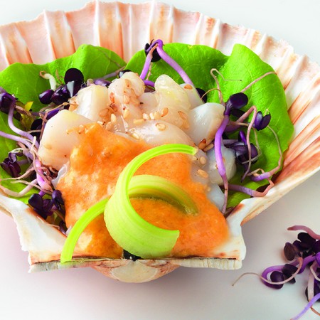 Scallops with Radish Sprouts