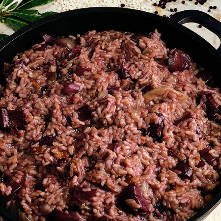 Country Risotto with Red Wine