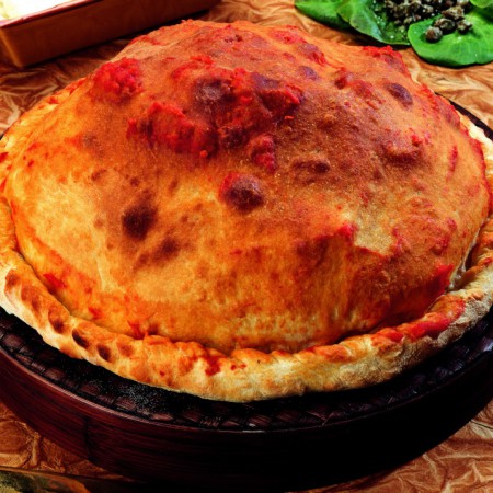 Inflated Spinach and Cheese Pizza