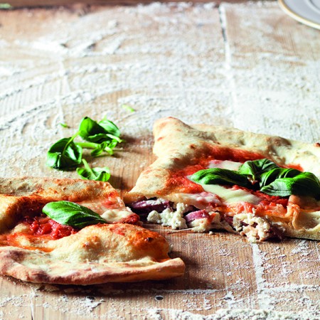 Salami Stuffed Calzone