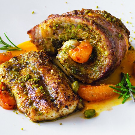 Smooth-Hound Shark with Tangerines and Pistachios