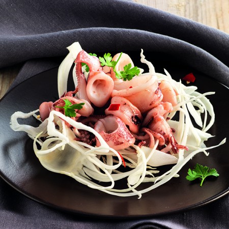 Calamari With Garlic, Oil and Peperoncino 