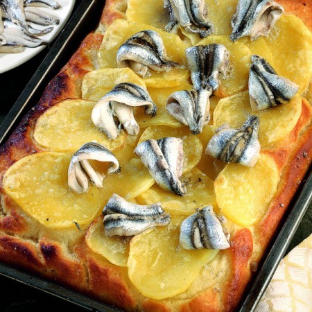 Focaccia With Potatoes and Anchovies