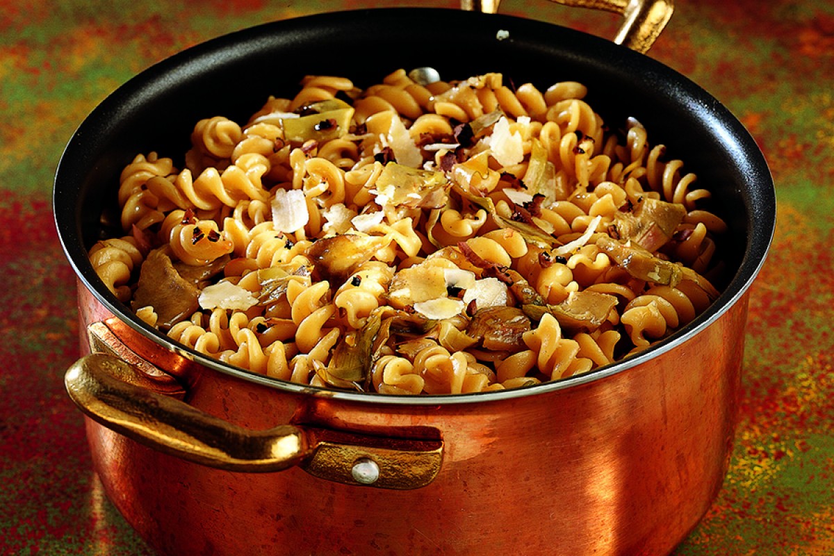 Eliche Pasta with Artichokes, Parmigiano and Truffles Recipe La