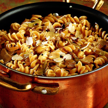 Eliche Pasta with Artichokes, Parmigiano and Truffles