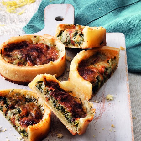 Stracchino and Agretti Tartlets