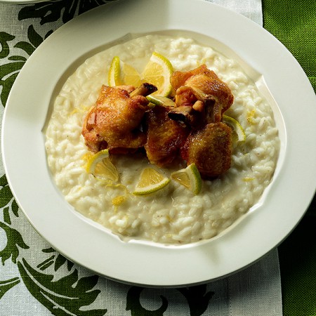Risotto with Lemon and Chicken Wings