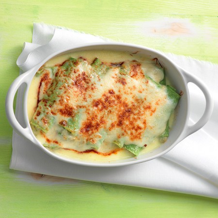 Green Cannelloni With White Beans and Zucchini