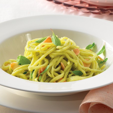 Fresh Spaghetti alla Chitarra With Butter and Marjoram