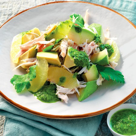Chicken and Avocado Salad with Ginger Dressing