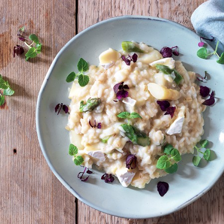 Rice and Orzo With Asparagus